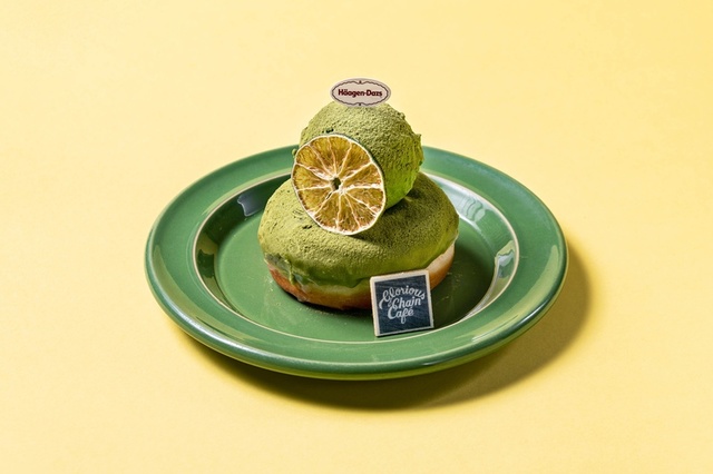抹茶&ライムドーナツ with ハーゲンダッツ『グリーンティー』 ¥850（税込み）
