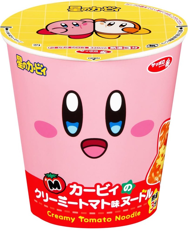 【ファミリーマート×星のカービィ】「星のカービィ クリーミートマト味ヌードル」246円　※発売地域：全国
