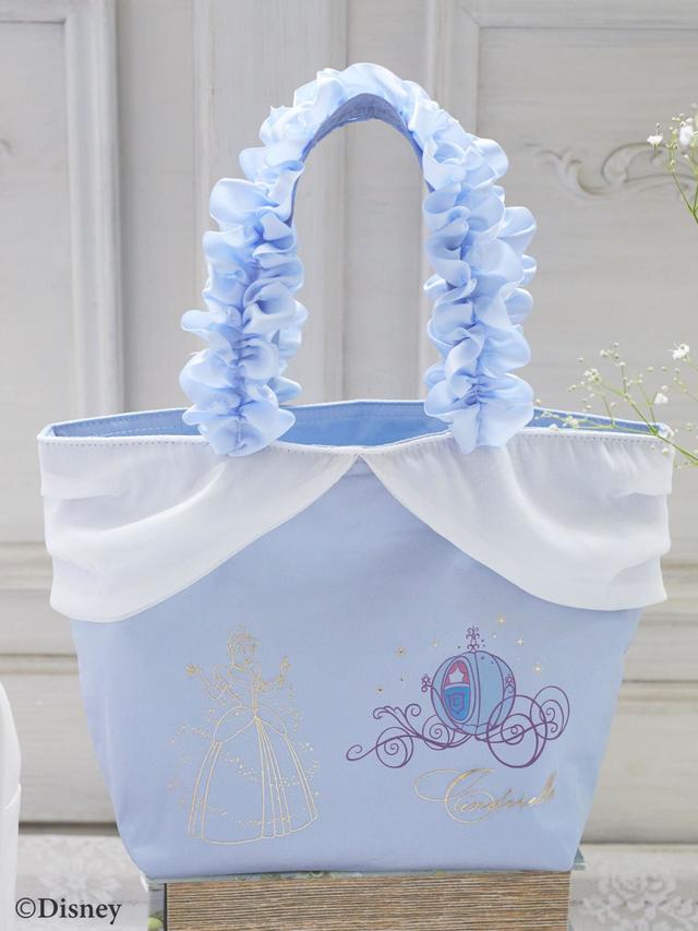 【メゾフル×シンデレラ】Cinderella/フリルハンドルトートバッグカラー：Grayish Blue価格：￥5,600