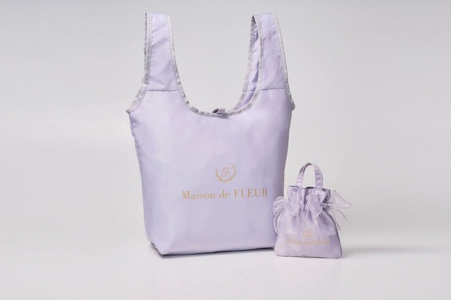 【メゾン ド フルール ショッピングバッグ(ブルー)】ミニミニトートポーチとお揃いのカラー