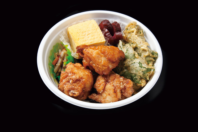 鶏三昧と鱧大葉巻き丼