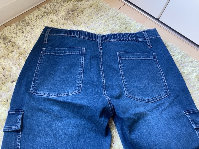 【ワークマン レディース冷感ストレッチデニムパンツ】ウエスト部分はゴム入りです