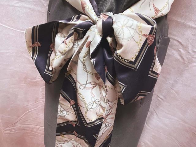 【ニトリ　デコホーム】スカーフ柄のウエストリボンが大人かわいい！