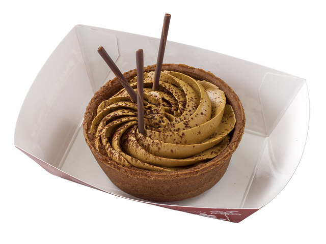 コーヒークリームタルト、スーベニアプレート付き 800円｜東京ディズニーシー「マンマ・ビスコッティーズ・ベーカリー」｜東京ディズニーリゾート「ディズニー・クリスマス」2019スペシャルメニュー