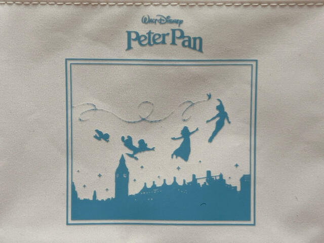 ロンドンの街の夜空を飛ぶピーター・パンたち。マイケルの手にはお気に入りのテディベアが！