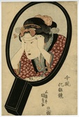 国貞「今風化粧鏡 眉かくし」