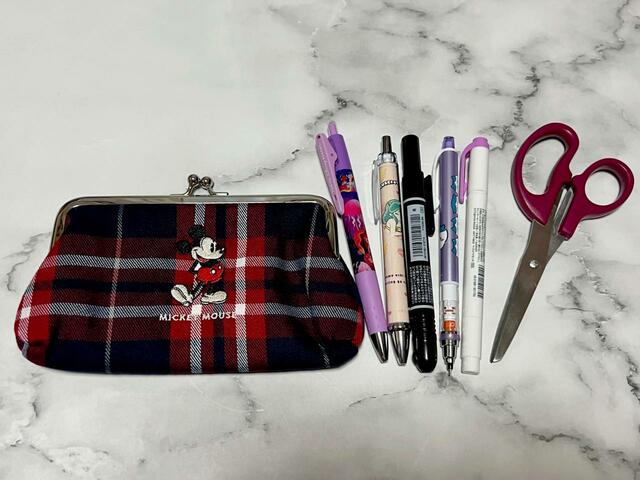 これだけのものが入りました!『SPRiNG 10月号』付録:MICKEY MOUSE(ミッキーマウス)横長がま口ポーチ