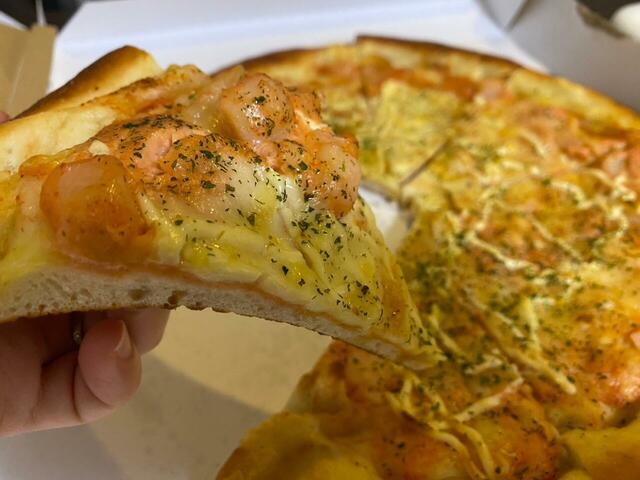 【オーケー 明太子ポテトピザ】辛すぎず子供から大人までみんなで食べられる