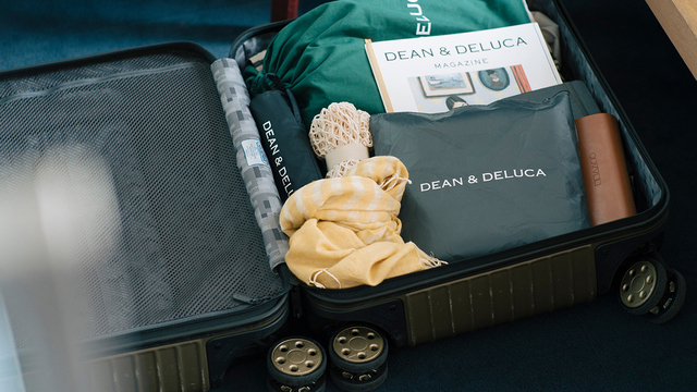 【DEAN ＆ DELUCA】使わない時は専用ポーチに収納すれば、キャリーバッグなどの隙間に収まります