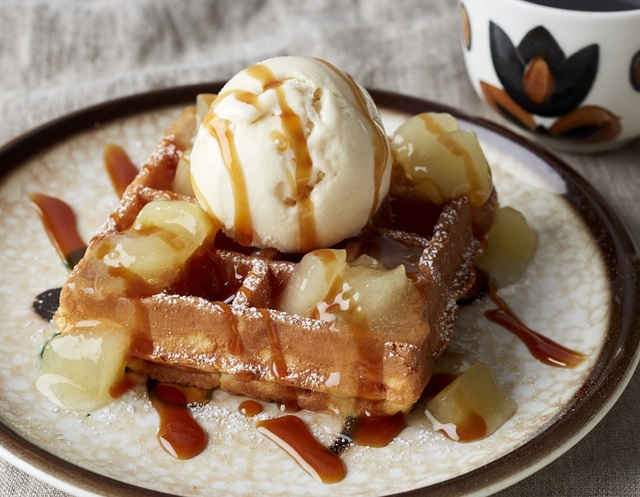 ブリュッセルワッフル 洋梨ソルティーキャラメル