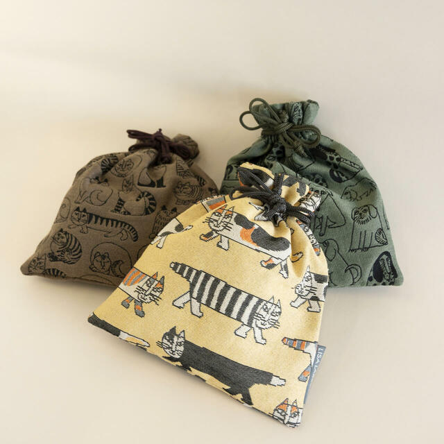 優しい色合いのマイキーの巾着