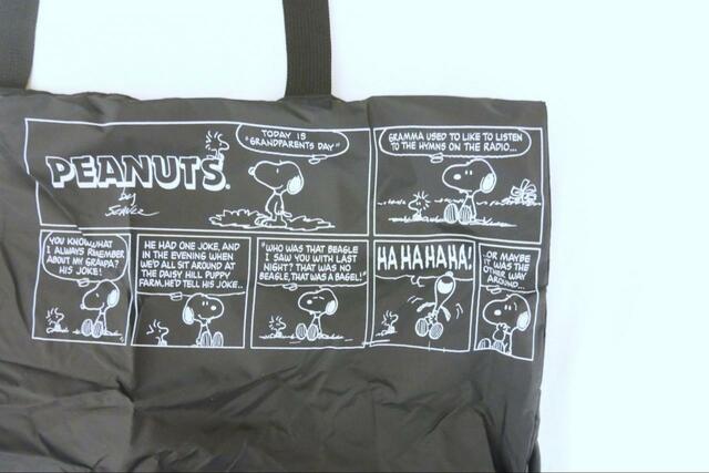 【オトナミューズ2023年3月号付録 スヌーピーの大きくて軽いトート】コミック調のキュートなイラスト