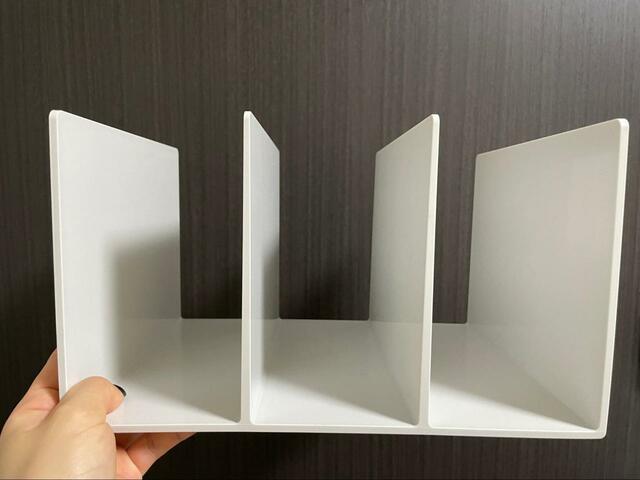 【無印良品 スチロール仕切りスタンド】3つのバッグが収納できる