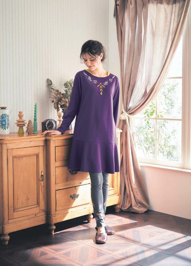 ヒロイン気分の長袖チュニックパジャマ（選べるキャラクター）｜￥4,990 （税込）