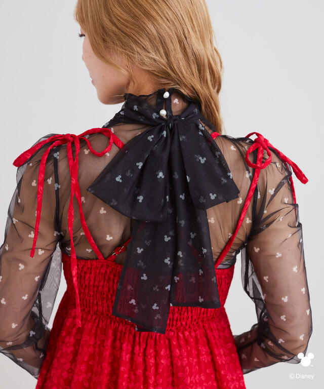 シェイプ柄シアーインナートップス 9,200円｜Areeam Disney Collection「ミッキーマウス」