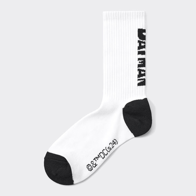 ハイアンクルソックス ¥390｜GU「バットマン」85周年コラボレーション