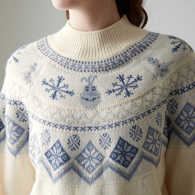 ノルディック風ニットプルオーバー「オラフ」