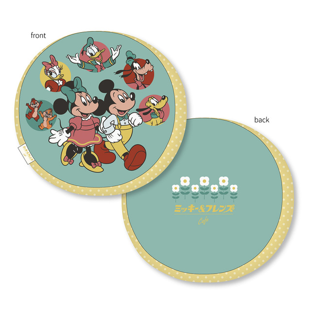 ラウンドクッション 3,850円｜「ミッキー＆フレンズ」OH MY CAFE