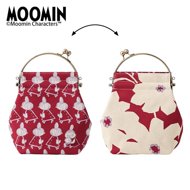 形を変えて使えるがま口バッグ/亥之吉「ムーミン」