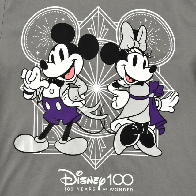 ミッキー＆ミニー 長袖Tシャツ グレー The Disney100 Platinum Celebration Collection 7,150円
