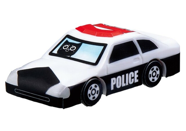 【すかいらーく6ブランド「ラッキーセット」新カプセルトイ】トミカ「はたらくくるま」コレクション／パトロールカー