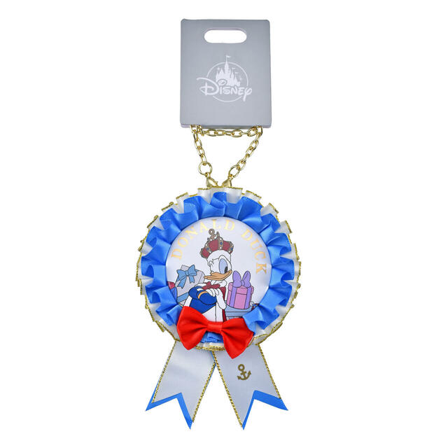 ドナルド 缶バッジ ロゼット チェーン付き DONALD THE KING BIRTHDAY 1,200円