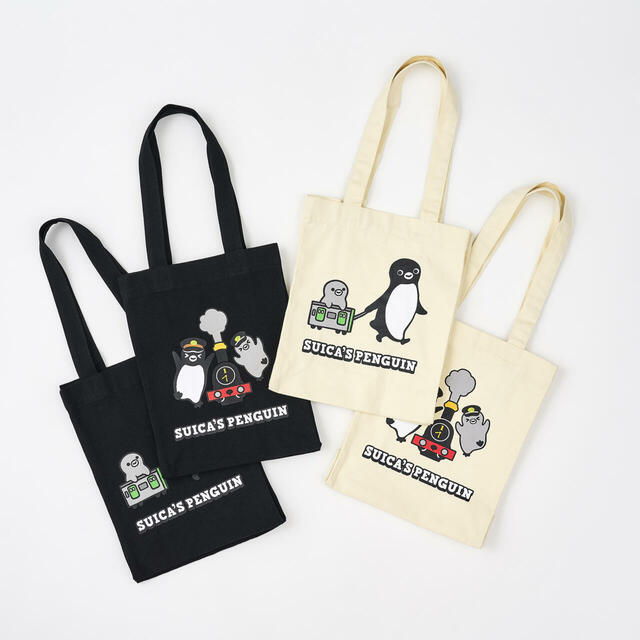Suicaのペンギン キャンバストート（ガタンゴトン、1号機関車）／各2,970円（税込）