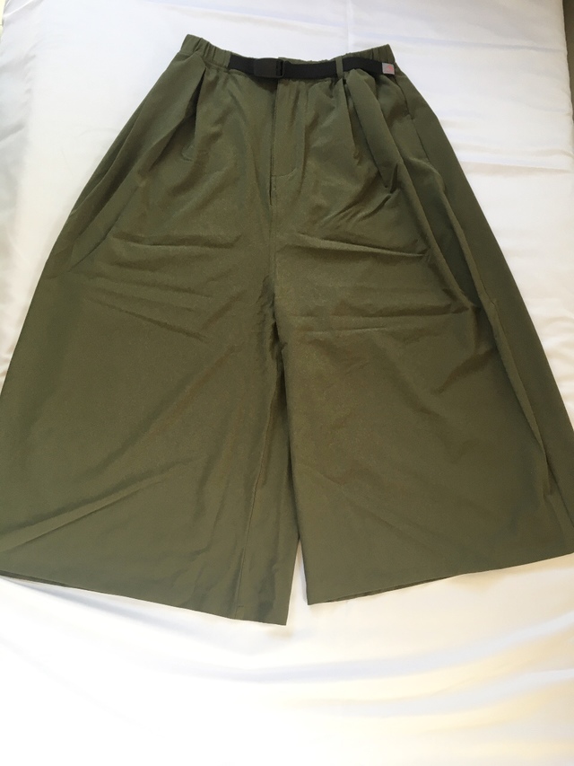 【ワークマン レディース リラックスUVガウチョパンツ】裾から風が入ってくるガウチョパンツ