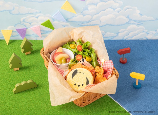 「ポチャッコのサンドイッチBOX」＜価格：1,690円（税込）＞【サンリオユニット“はぴだんぶい”のカフェがオープン！おしゃれで楽しいピクニックメニューが勢揃い♪】