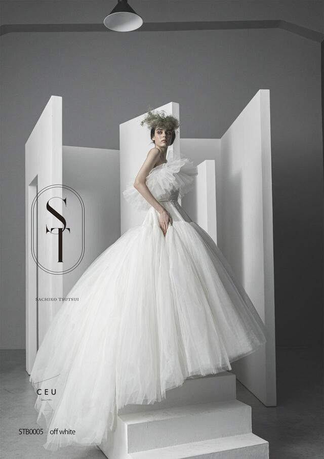 「ST」新作ウェディングドレス　STB0005_Offwhite