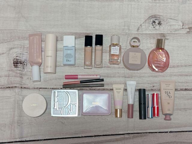 なんとこれだけのコスメが収納可能でした！大容量に感動♪