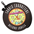 サンリオキャラクターズ レコード盤風フラットポーチ「ポムポムプリン」