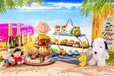 「イブニングハイティー「Snoopy Summer Beach Time」」<大人6,800円>【夏のスイーツビュッフェ「Snoopy Summer Beach Time」】