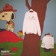 【PEANUTS】裏毛プルオーバー ￥7,920、【PEANUTS】裏毛ショートパンツ　￥6,930　※ピンクはオンライン限定