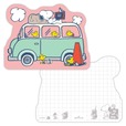 【Peanuts™のステーショナリーコレクション】「ダイカットメモ」￥528／車の中にもウッドストックがいっぱい！