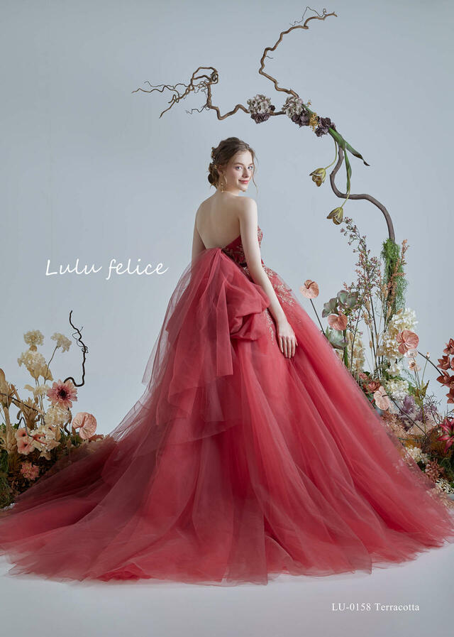「Lulu felice（ルル・フェリーチェ）」新作ウェディングドレス　LU-0158_Terracotta