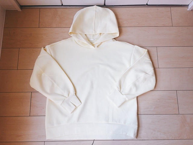 【GU(ジーユー) ダブルフェイスプルパーカ(長袖)】元気の出るイエロー