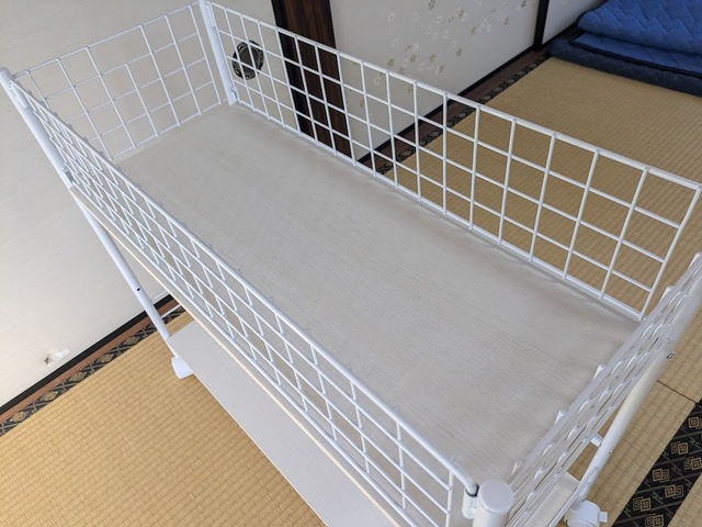 【ニトリ マルチラック（リモブ2 奥行73cm）】両側にネットありの組み立て方はこちら。カゴのような見た目になります