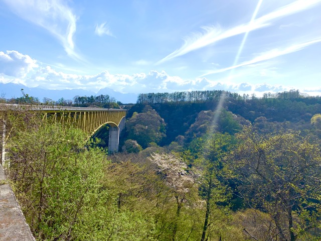 「黄色い橋」こと八ヶ岳高原大橋