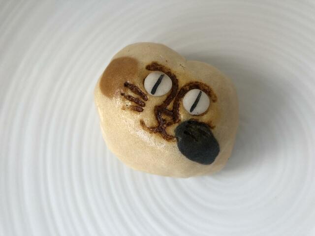 【招福猫子（ねこ）まんじゅう】さび猫（紅茶生地、つぶあん）