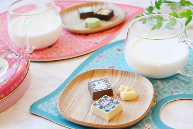 【ゴディバ meets どうぶつの森 アソートメント/Pink 6粒入 ティーマットセット】誰かと一緒に楽しむのもおすすめです！