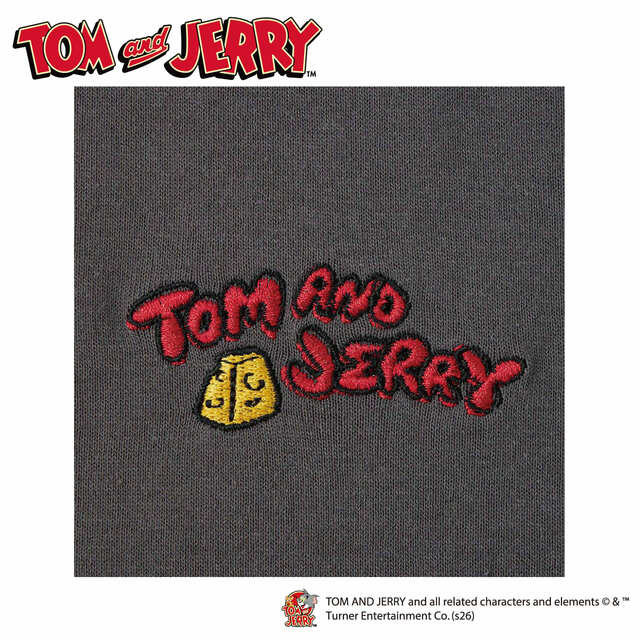 【トムとジェリー】フロントにトムとジェリーのロゴ刺繍