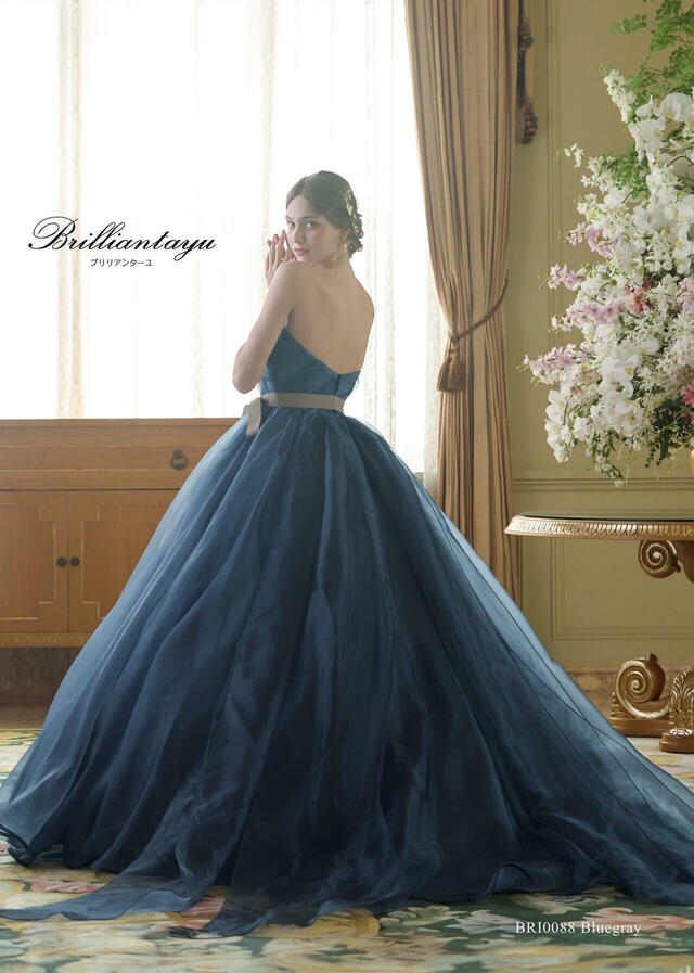 クラウディア|「Brilliantayu (ブリリアンターユ)」新作ウェディングドレス| BRI-0088_Bluegray