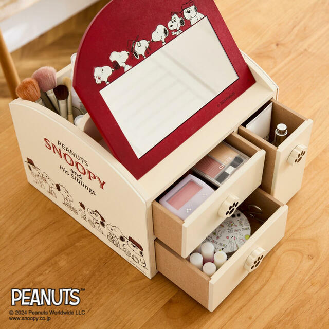 卓上メイク収納ボックス「スヌーピー」