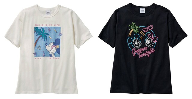 【ユニセックス】5分袖Tシャツ 2,990円｜ディズニーファンタジーショップ「ミッキーマウス タイムスリップ」シリーズ