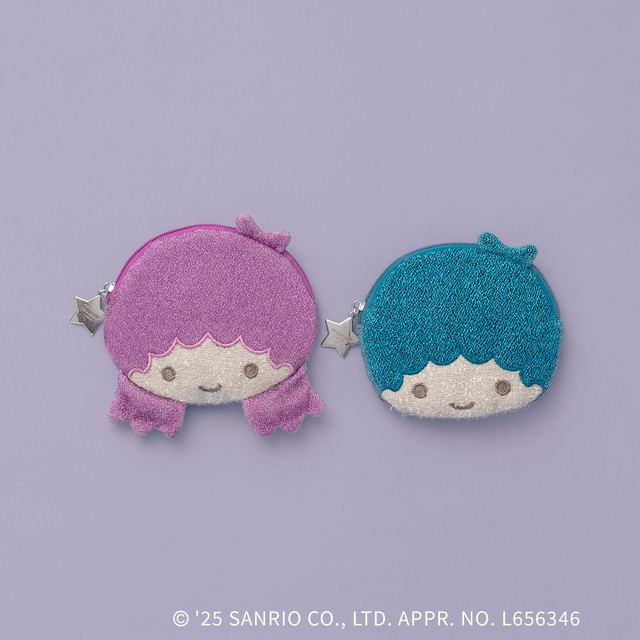 【WEB＆一部店舗販売カラー】【キキ&aララ】キキフェイス型ラメフラットポーチ　¥3,479（税込）【キキ&ララ】ララフェイス型ラメフラットポーチ　¥3,479（税込）