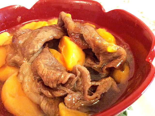 冷凍卵×すき焼き