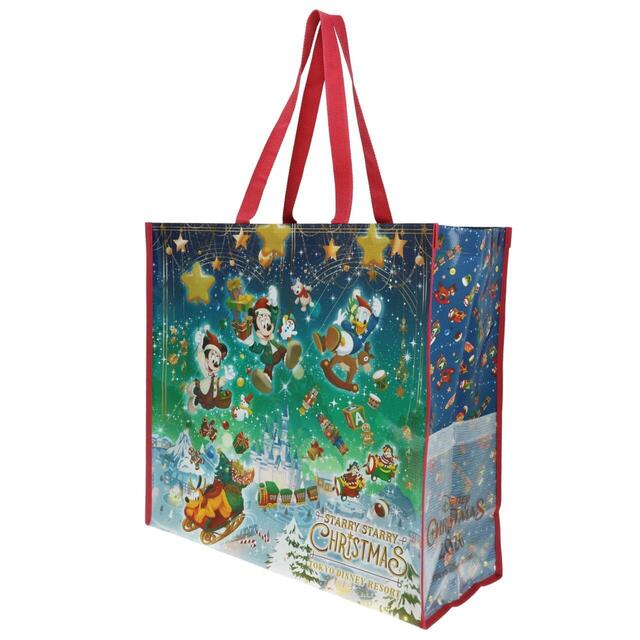 ショッピングバッグ 1,400円|東京ディズニーリゾート「ディズニー・クリスマス」スペシャルグッズ|販売店舗:東京ディズニーランド「ディズニー&カンパニー」、東京ディズニーシー「ガッレーリア・ディズニー」|発売日:2026年11月10日(火)