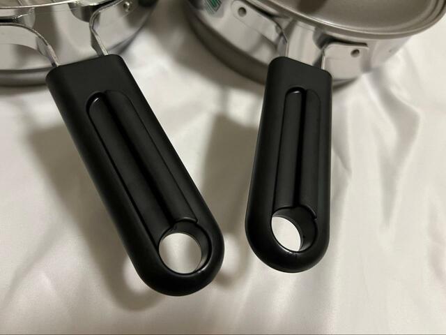 【揚げてお仕舞い】取っ手の部分の凹凸がピタッとハマる仕組みになっています