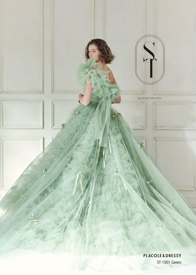 KURAUDIA × PLACOLE & DRESSY（クラウディア×プラコレ）新作ウェディングドレス｜ST-1501_Green